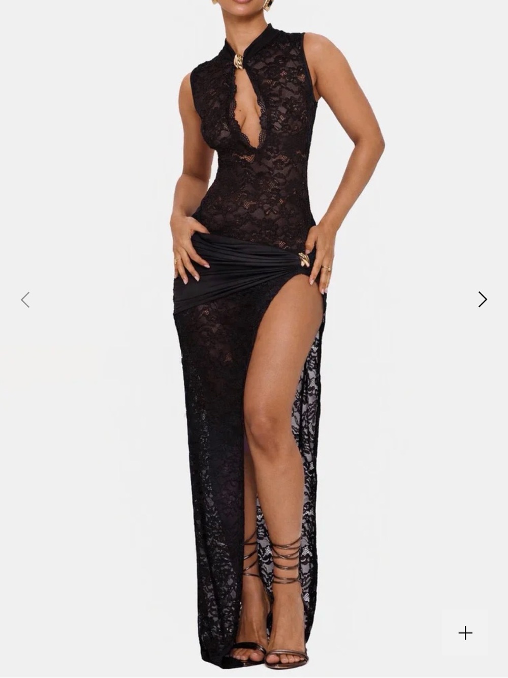 Onyx black lace dress